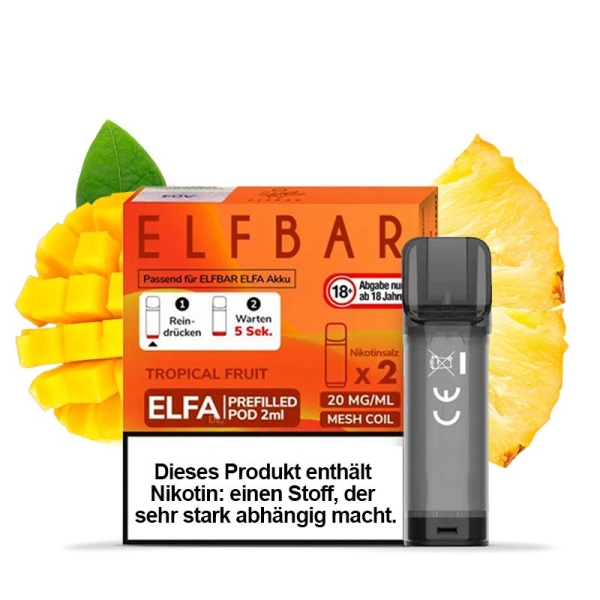 ELF BAR ELFA prefilled Pod (2 Stück) 20 mg/ml Tropical Fruit