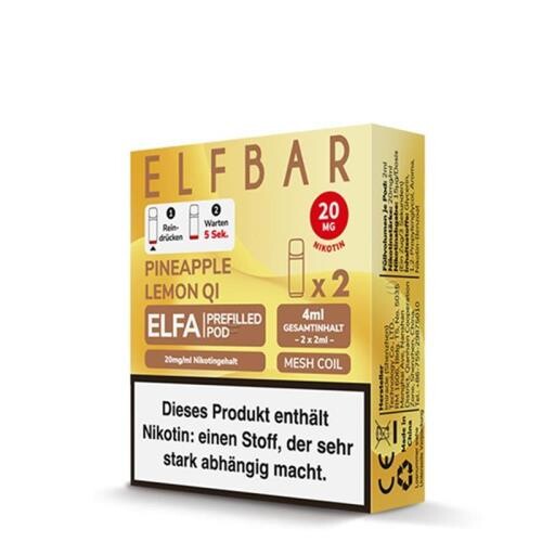 ELF BAR ELFA prefilled Pod (2 Stück) 20 mg/ml Pineapple Lemon Qi