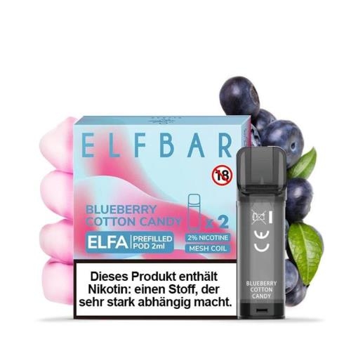 ELF BAR ELFA prefilled Pod (2 Stück) 20 mg/ml Blueberry Cotton Candy